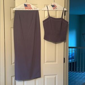 Purple Two-Piece Skirt and Top Set